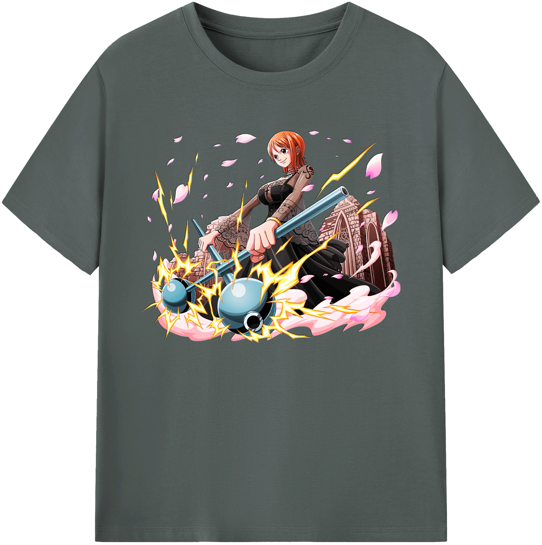 （画像用） ワンピース ナミ ONE PIECE Nami 綿100％ メンズ半袖Tシャツ｜肌触りやわらか＆通気性